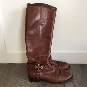 Tory Burch Tan Amanda Riding Boots